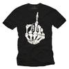26 Rock Music Mens Skull Middle Finger T-Shirt - Men's Gothic Skull- Unisex T-Shirt