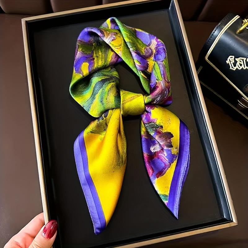 Women's Fashion Square Scarves Neck Protection Scarves Spring and Autumn Vintage Scarves