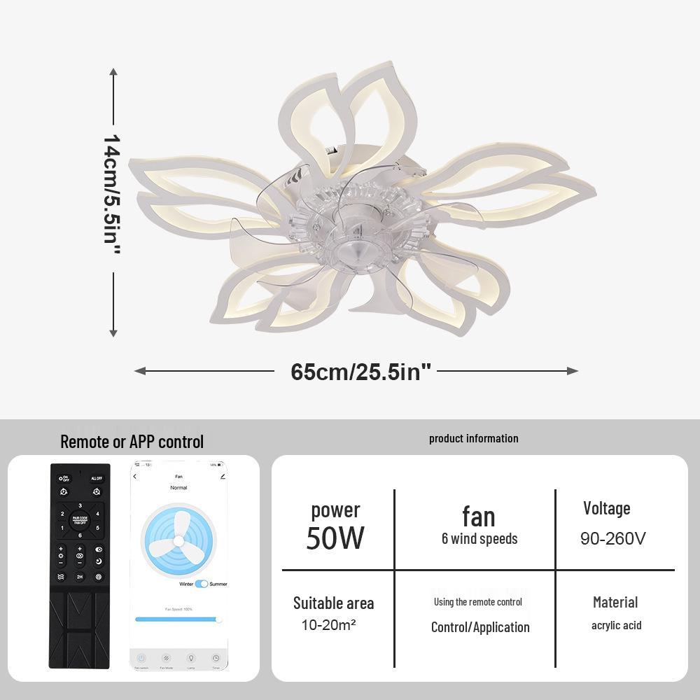 Sleek Petal Ceiling Fan Light: Ideal for Living Room, Dining Room, Bedroom, and Study Lighting