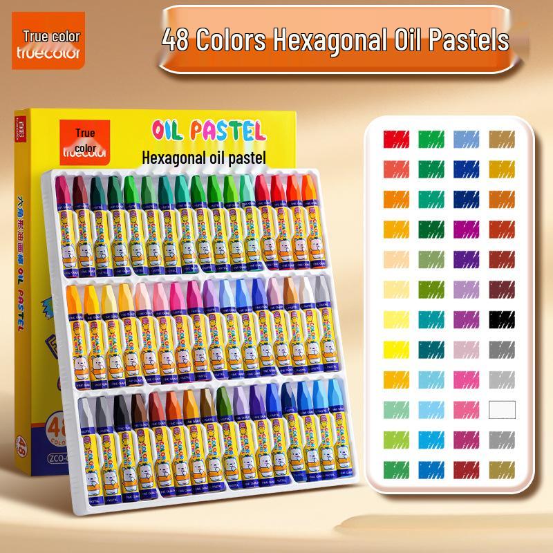 Oil Pastels for Kids - Mess-Free, Non-Stick Crayons, Safe for Children, 24, 36, and 48 Color Sets Available