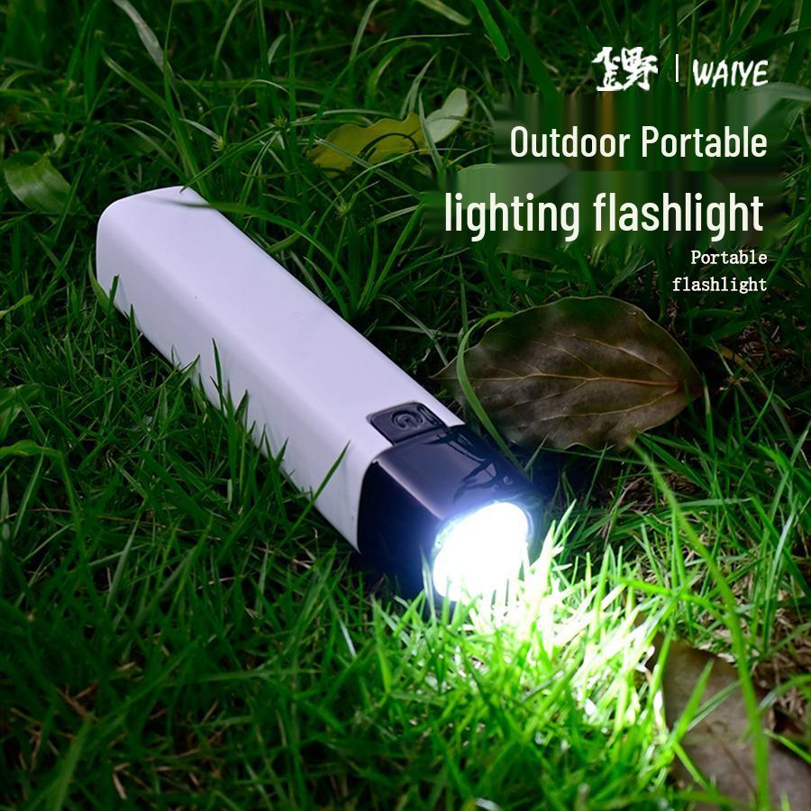USB Rechargeable Portable LED Flashlight with Power Bank Feature