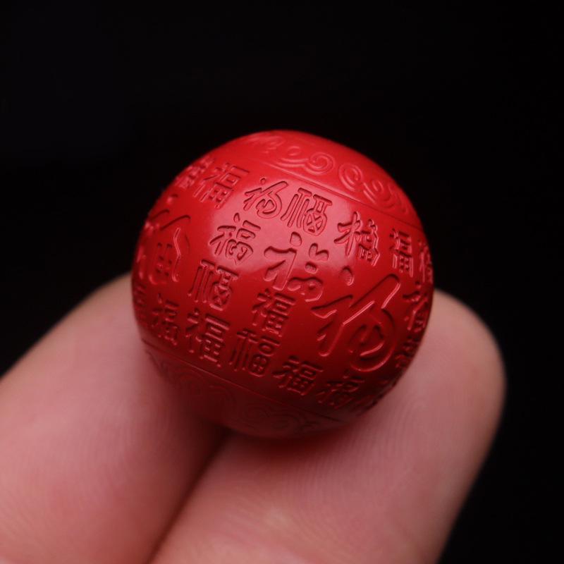 Genuine Water-Washed Cinnabar Beads for DIY Jewelry - Round Spacer Beads
