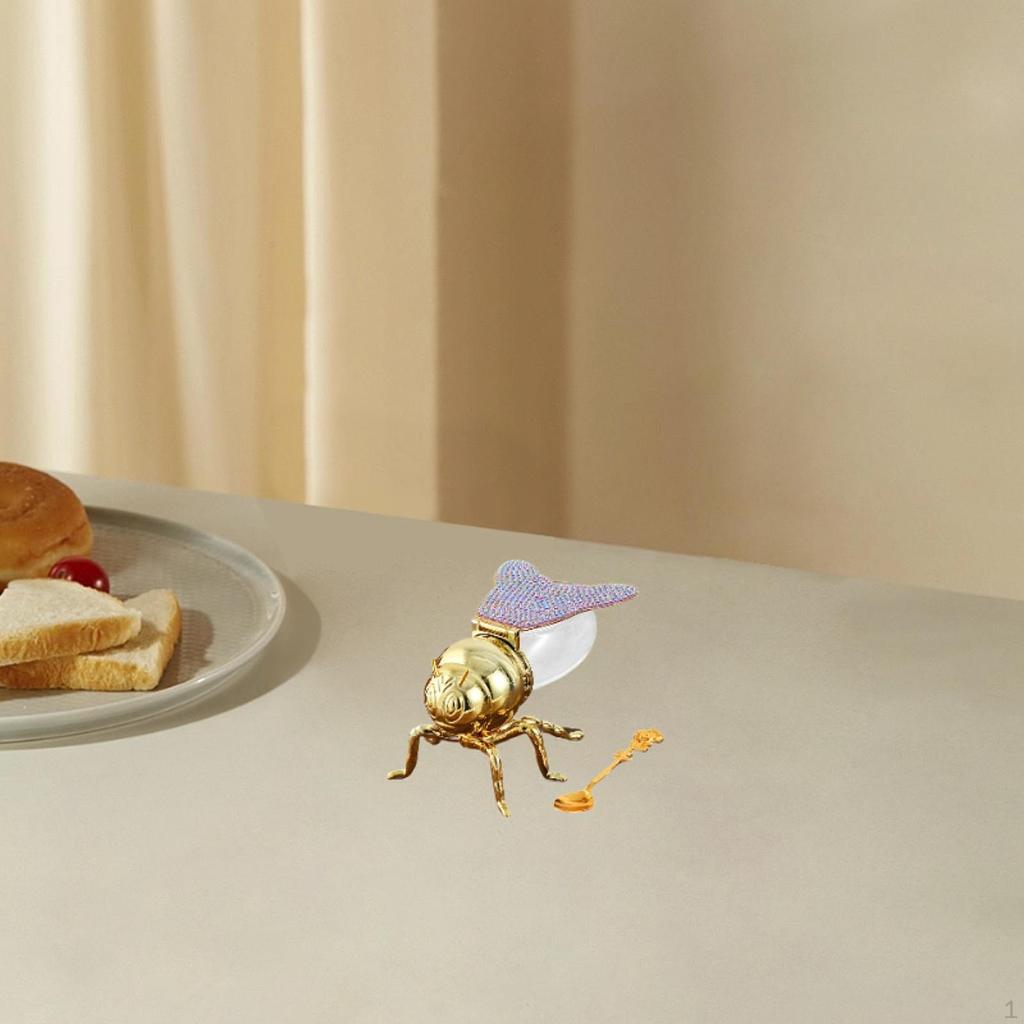 Bee Honey Jar Container Creative Multipurpose Modern Sugar Bowl Storage Pot for Dinner Housewarming