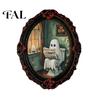 Gothic Refrigerator Magnets Halloween Dark Style Magnet, Retro Oval Photo Holiday Gifts Frame Decorative Magnetic Sticker for Metal