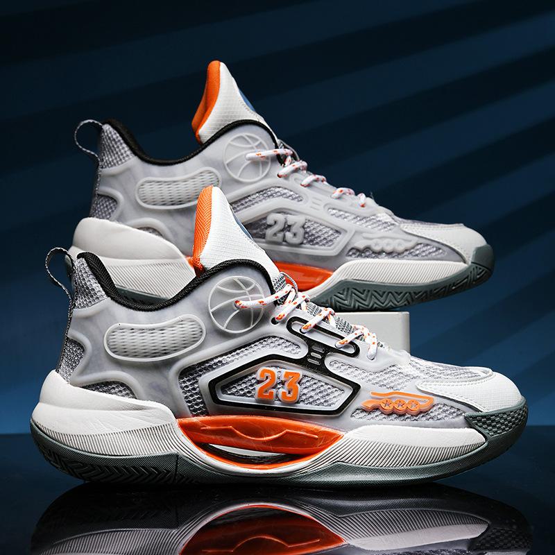 

Sneakers Men s autumn breathable basketball shoes Teen junior high school students practical combats 45