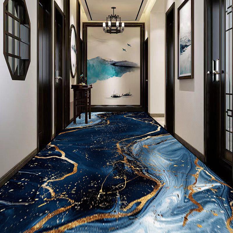 Marble Decoration Long Corridor Carpet Living Room Luxury Runner Rug Hotel Party Aisle Floor Mat Home Room Doorway Hallway Rugs