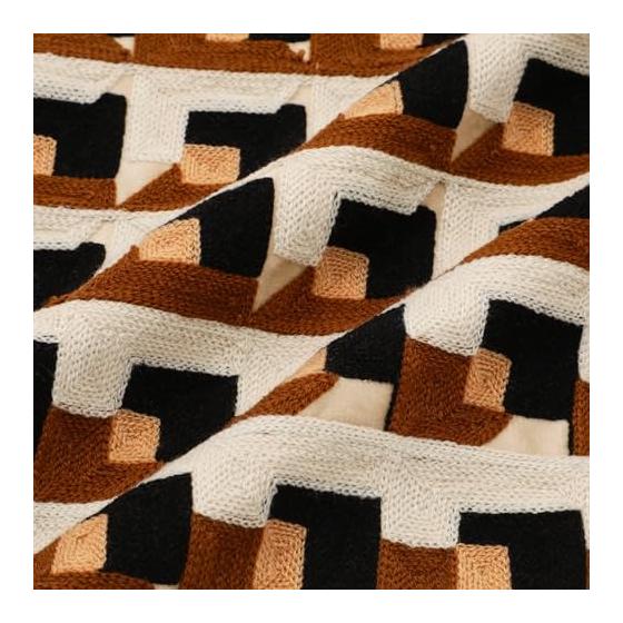 Francfranc EMB Geometric Cushion Cover 45cm x 45cm Beige (A-026) Interior Makeover Moving Gift Present