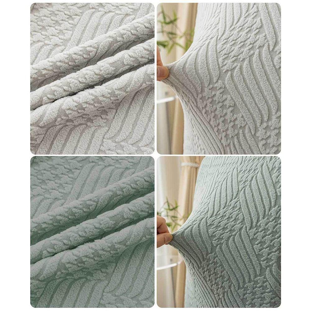 1Set Dustproof Chair Cover Set Fleece Jacquard Seat Protect Cover for Office Computer Chair