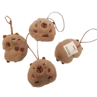 Porte-clés Capybara en Peluche Kawaii Marqueur Anti-perte Étiquette Nom Porte-clés Pour Enfant Décor Pendentif Sac à Dos Maternelle