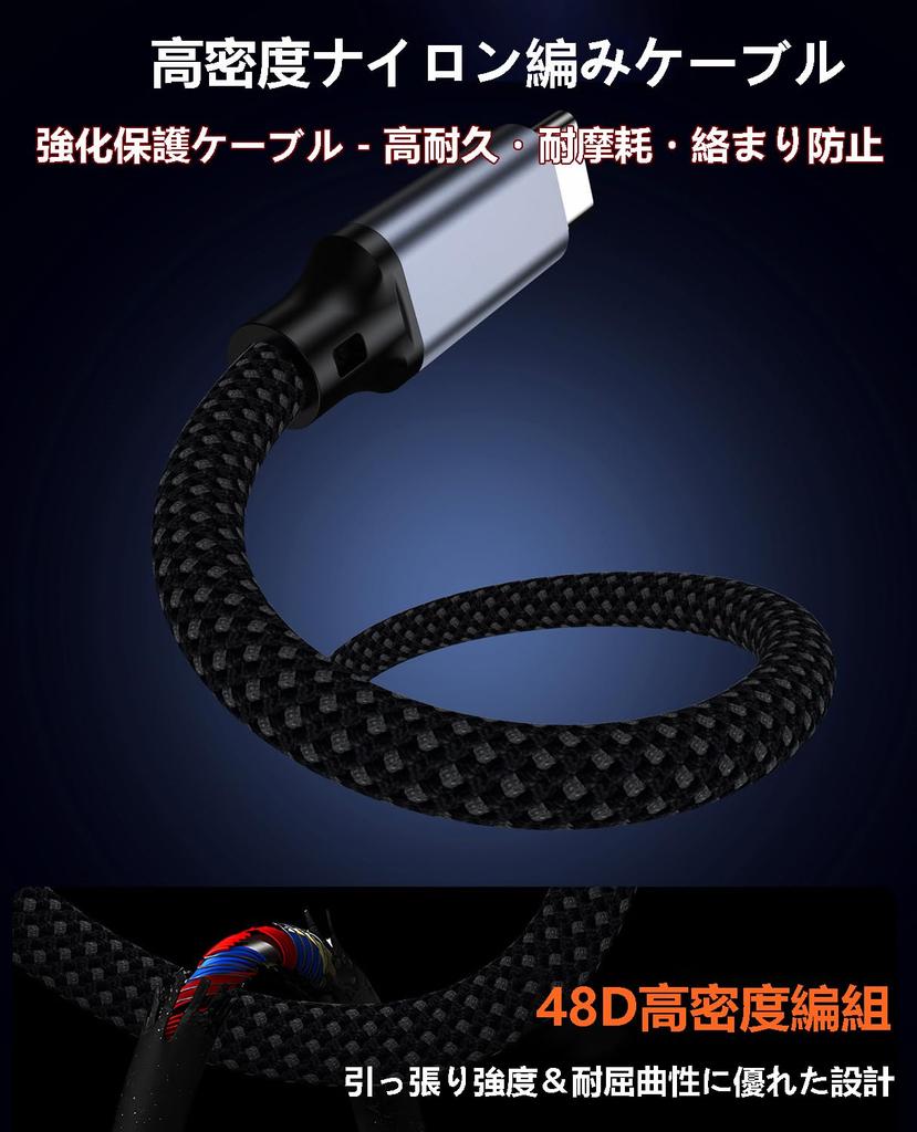 TOMSING USB Type C PD USB C To USB C Super Fast Charging for iPhone MacBook Galaxy and Other Android Devices Cable, 2-in-1 Compatible, 100W/5A 15/16,