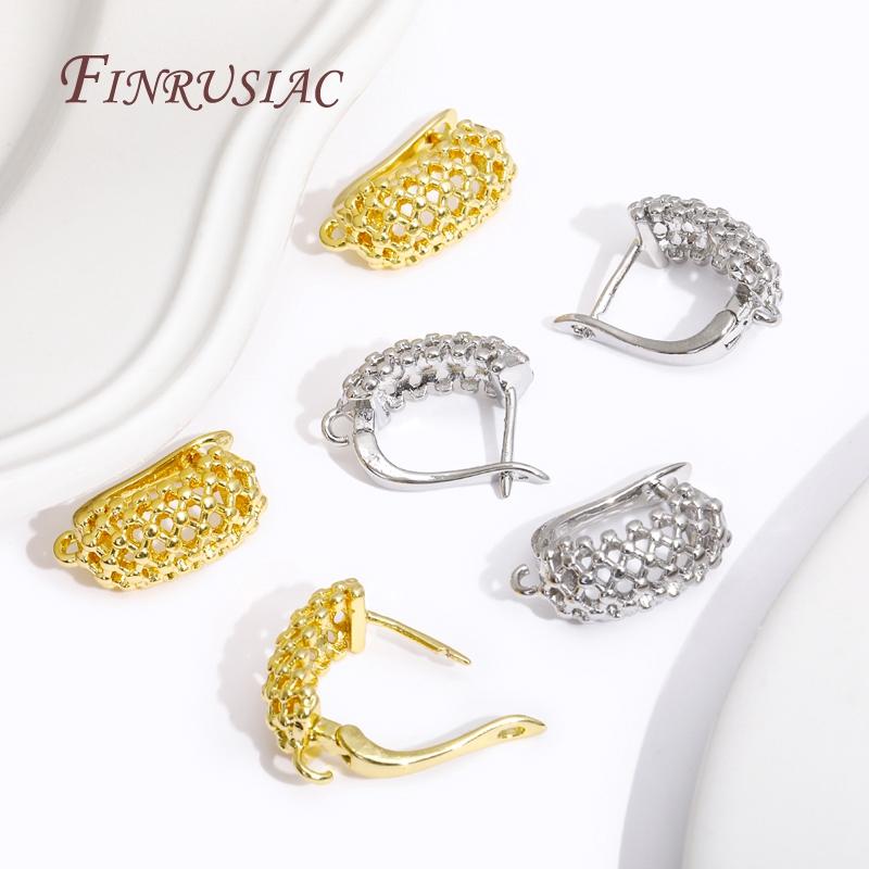 Earring Hooks Shvenzy Accessories 18K Real Gold Plated Basic Earwires Fasteners For DIY Fashion Women Earrings Making Findings