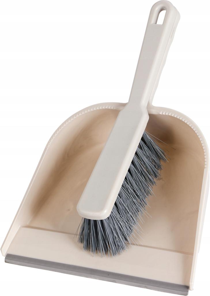 Zmiotka z szufelką i gumą do zamiatania plastikowa 33x22cm 1szt
