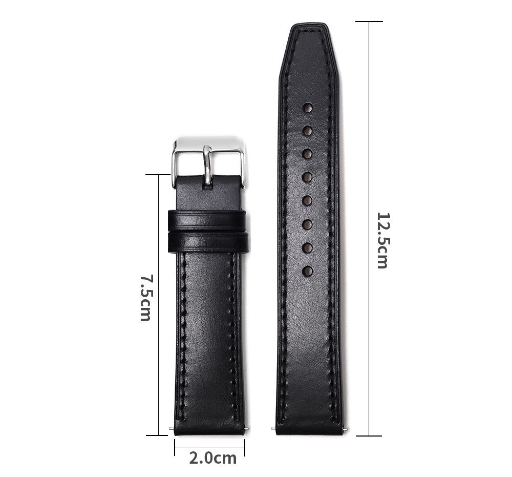 Genuine Leather Watch Strap for Fiyada Mach J-20 GA881007, Men's Cowhide, 22mm/20mm