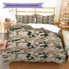 Camouflage Pattern Bedding Quilt Set Quilt Cover Pillowcase Home Decoration Gift (1 * duvet cover + 2 * pillowcase, without core)