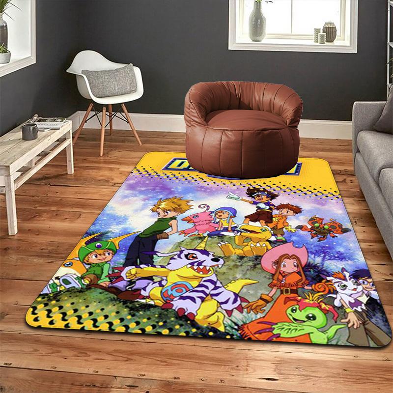 Digimon Rug Floor Mat for Living Room or Bedroom Soft and Comfortable Carpet a Gift for Birthday and Holiday.NFF0928513
