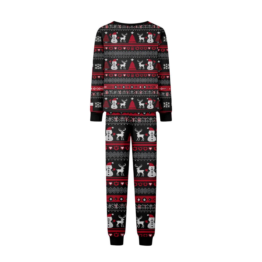 Christmas Printed Matching Family Pajama Set for Parents and Kids Holiday Wear