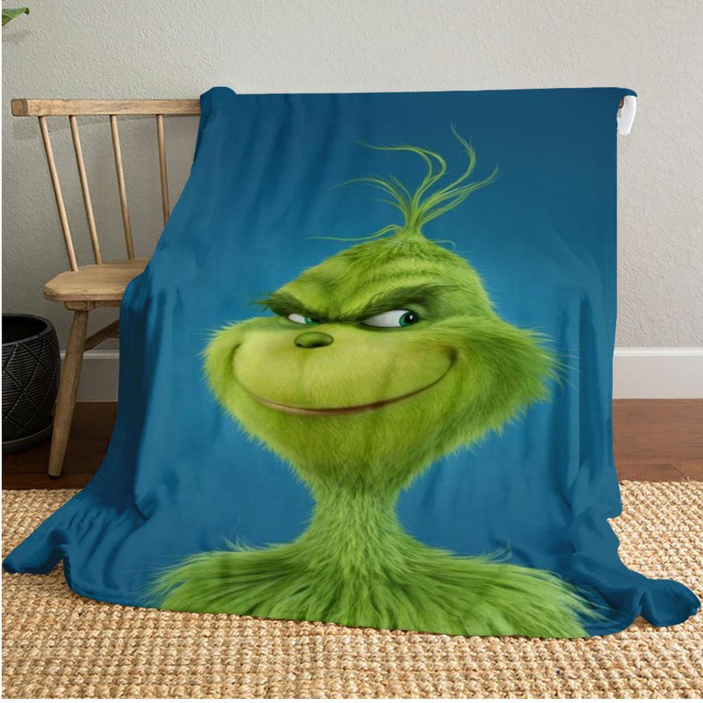 Grinch Christmas Adventure Plush Blanket Soft Comfortable All Seasons Blanket Sofa Office Naps Blanket Outdoor Travel Throw Perfect Gift