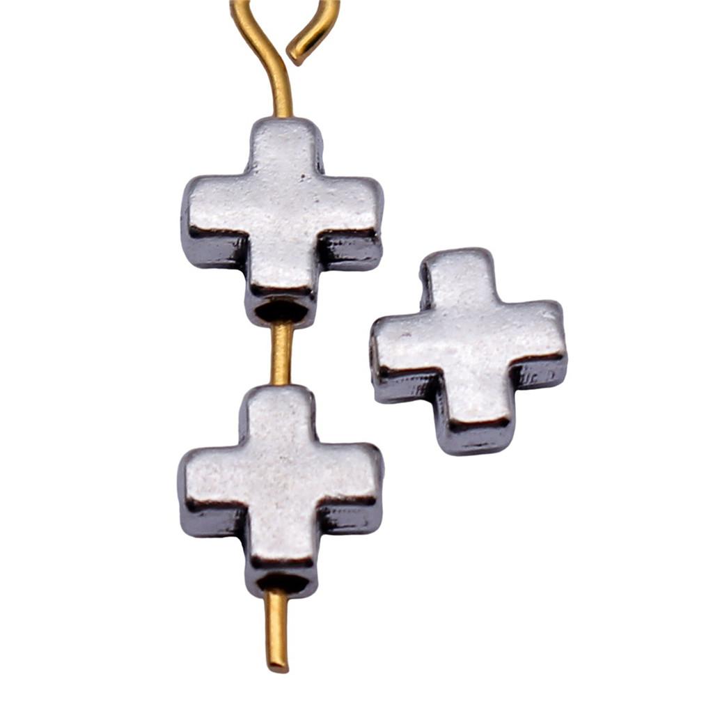 Pingentes de Contas Cruzadas Para Suprimentos de Fabricação de Joias Religiosas Espaçador de Furo Pequeno