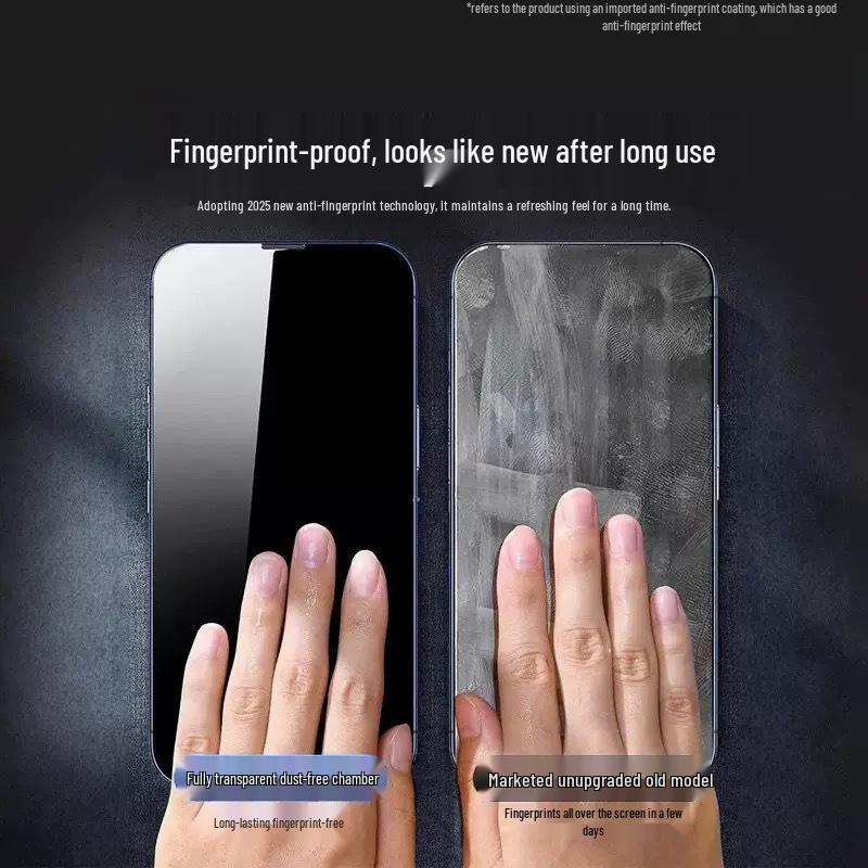 Randloser Staubentfernungsbehälter für Apple 17 Promax - Hochauflösende transparente gehärtete Folie