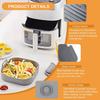 21CM Silicone Air Fryers Liner Basket Square Reusable AirFryers Pot Tray Heat Resistant Food Baking AirFryers Oven Accessories