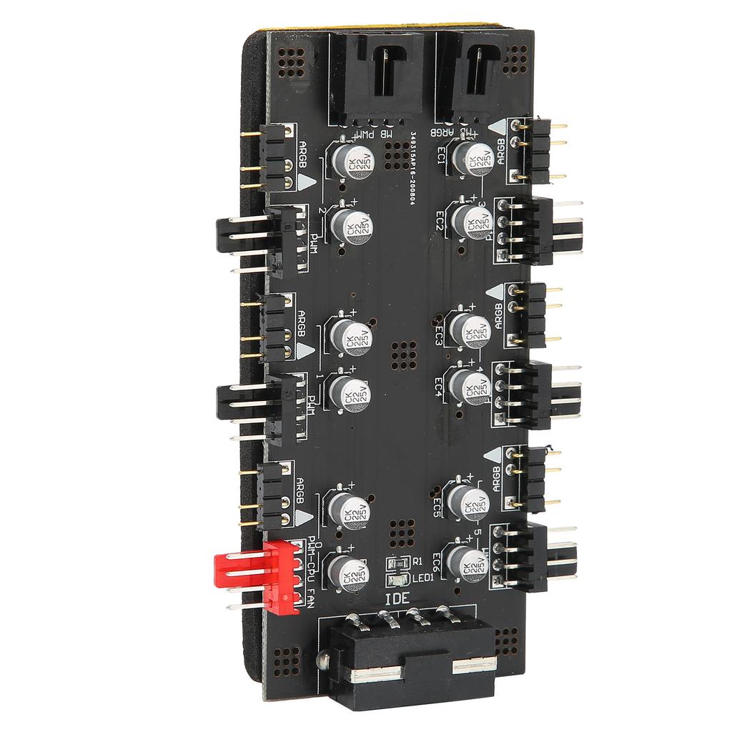 6 Way Splitter Hub 4PIN PWM Speed Regulation 3PIN ARGB Light Control Expansion BoardIDE Interface