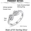 925 Sterling Sølv Ringer for Kvinner CZ Uendelighetssymbol Evig For Alltid Evighet Vielsesring for Kvinner Jenter