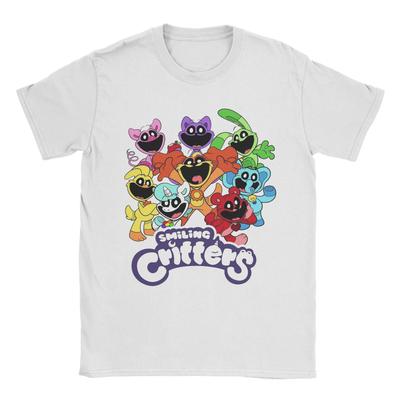 Lustiges Catnap and Dogday Smiling Critters T-Shirt Herren Baumwolle Kurzarm Rundhals Sommer Oberteile