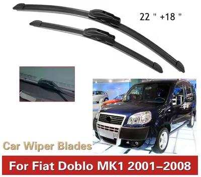 Suitable for Fiat Doblo MK1 2001-2008 22+18 Windshield Wiper Blade U Hook Wiper