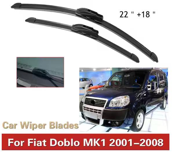 Suitable for Fiat Doblo MK1 2001-2008 22+18 windshield wiper blade U hook wiper