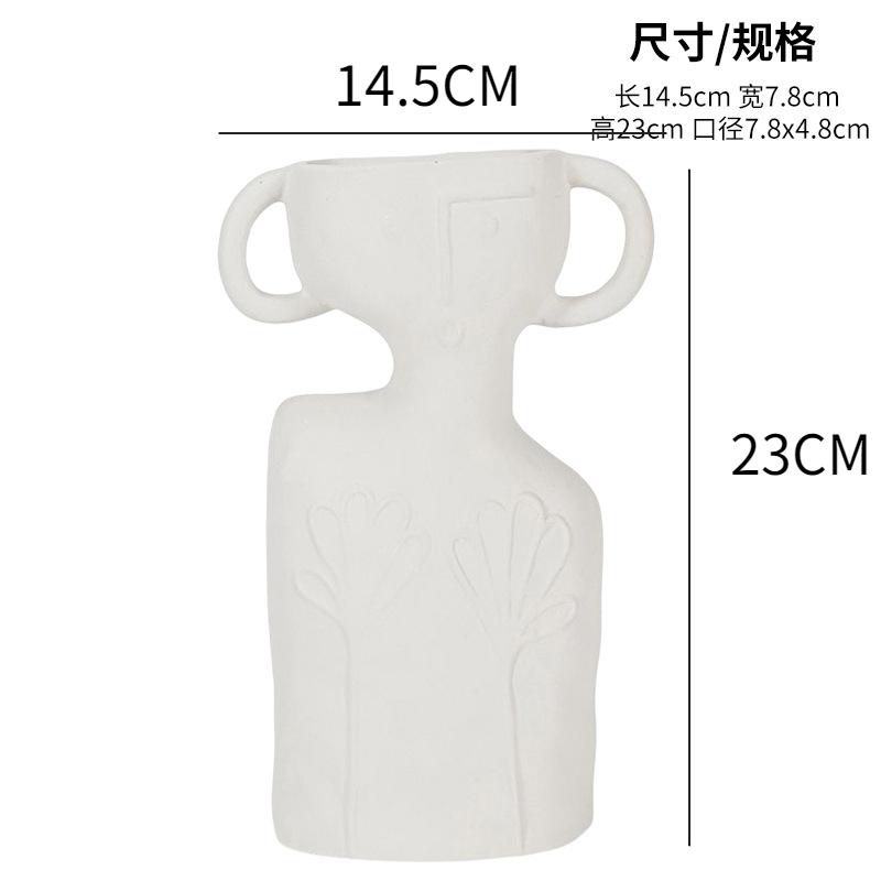 

Европейская керамическая декоративная ваза, абстрактное устройство для аранжировки цветов в гостиной, креативные настольные украшения ручной работы