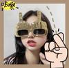 Party Wacky Sunglasses Novelty Standing Middle Finger Funny Decoration Party Sunglasses Golden