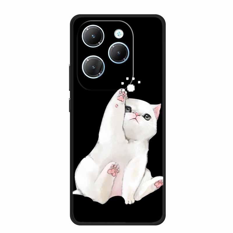 For Infinix Hot 40 Pro Case Hot40 Pro Black Silicone Soft Phone Case For Infinix Hot 40 Pro Back Cover Case 6.78" Cute Cartoon