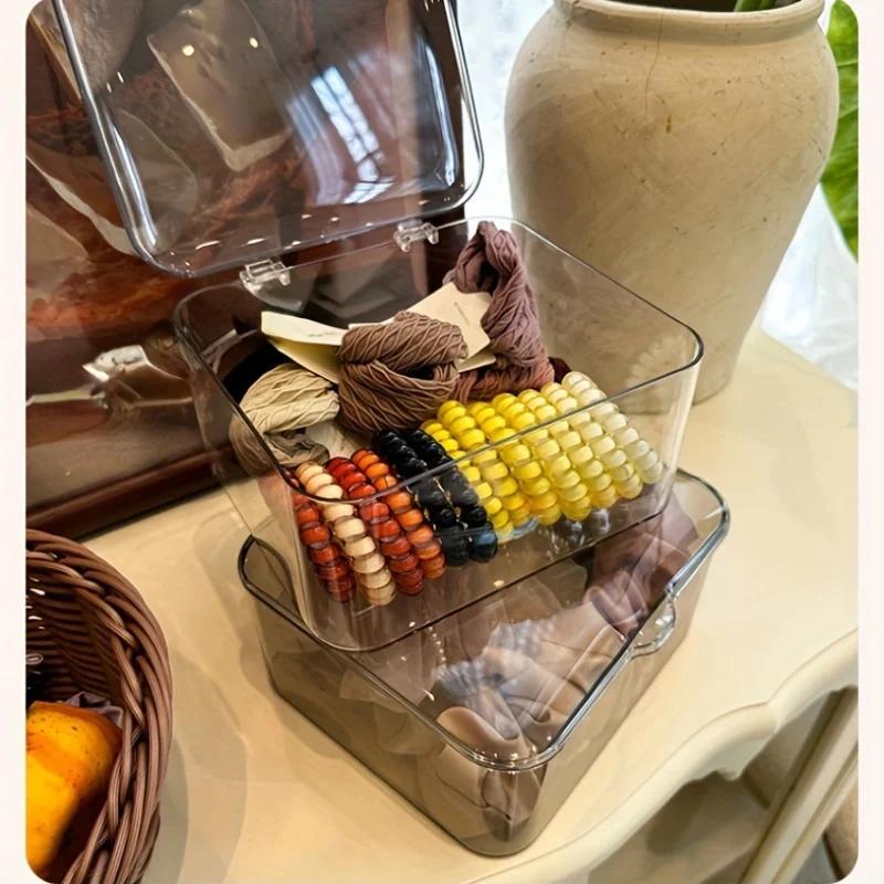 1 Stück Stapelbare Kunststoff-Aufbewahrungsbox, Transparenter Deckel, Staubdichter Organizer für Wohnzimmer, Küche, Snack-Aufbewahrung