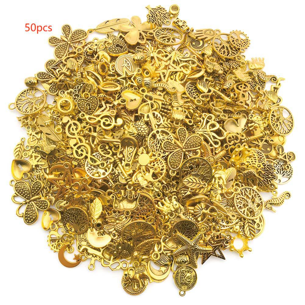 400-Piece Mixed Alloy Accessory Set for DIY Bracelets, Necklaces, Earrings, Keychains, and Charms