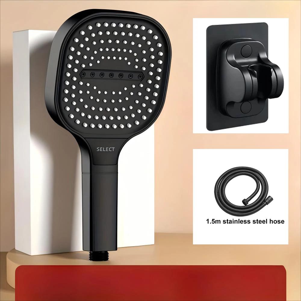 Square 3 Modes Large Panel Shower Head High Pressure Thickened Dropresistant Rainfall Showerhead Bathroom Filter Shower Mixer