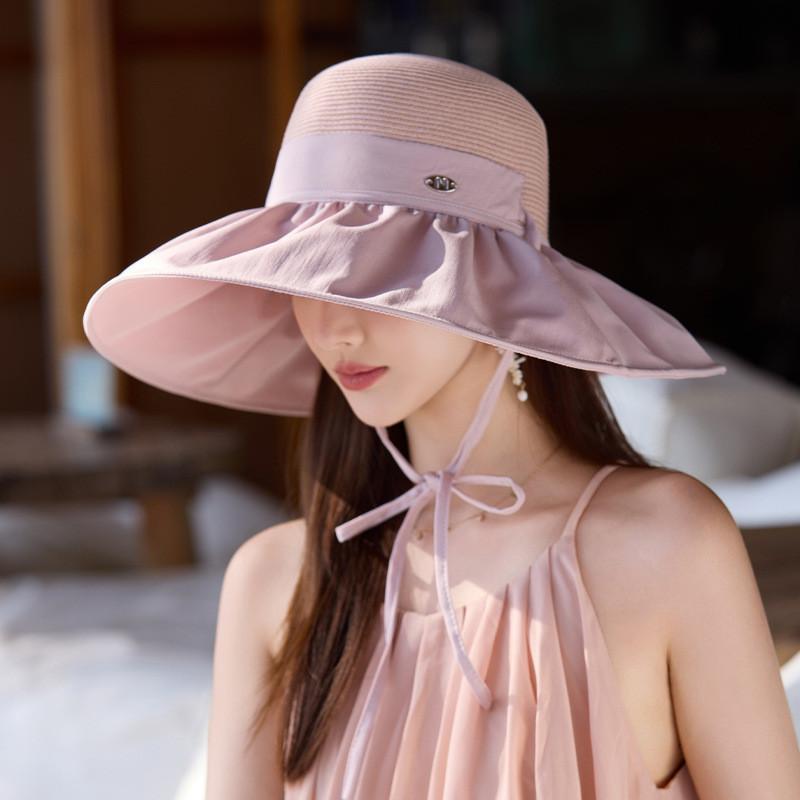Grass Hat With Large Brim For Sun Protection And Breathability For Summer Vacation Use