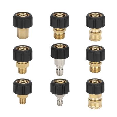 1Pcs M22-14mm/15mm To 3/8 and 1/4 Inch Pressure Washer Adapter Couplers Swivel Adjustable Spray Sprinkler Quick Connector