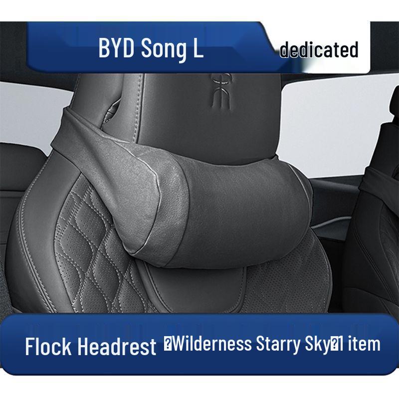 Suede Neck and Lumbar Support Pillow for BYD Song and Lev Cars