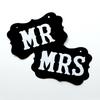 Elegant Wedding Paper Seat Sign Rustic Letter Hanging Sign Mr&Mrs Chair Back Sign  Bridal Shower
