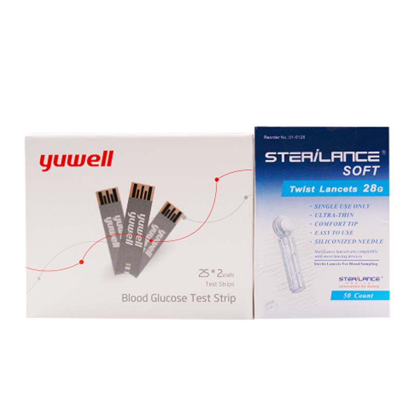 YUWELL Diabetes Glucose Test Strips Blood Glucose Strips Suitable For 582 586 580 590 590B Blood Glucose Meter