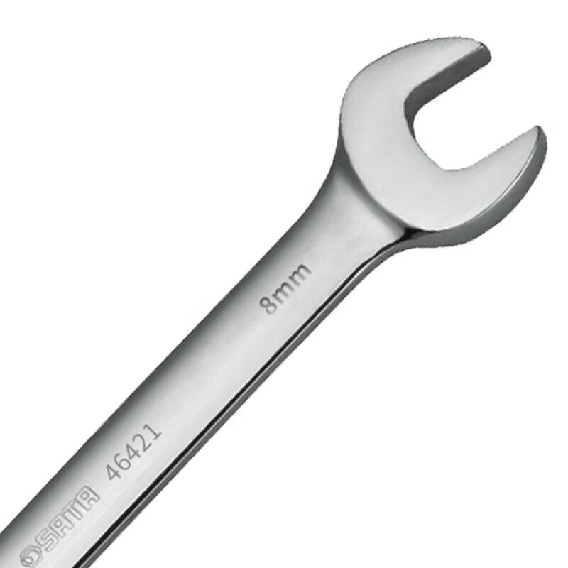 SATA Fully Polished Flex-Head Ratchet Wrench