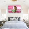 Tapiz de Bandera Rosa de EE. UU. de Ariana Grande Estética de Estrella del Pop Arte de Pared Decoración de Cantante Famoso para Dormitorio Universitario