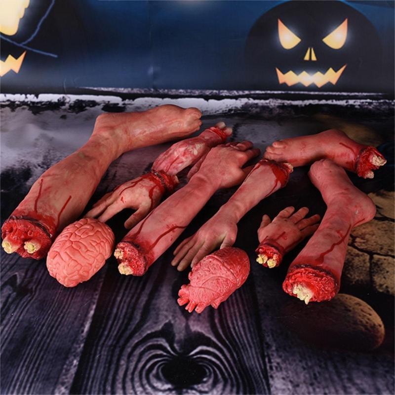 Dead Bloody Scary Limb Props for Yard Garden Horror Props Halloween Decorations Decorative Extremity Decorations
