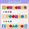 Wooden Montessori Shape Sorting Puzzle For Toddler Cognitive Development Educational Toy