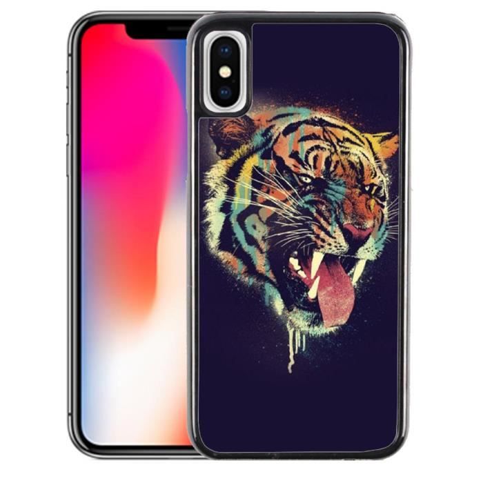 Coque iPhone XS Tigre Peinture