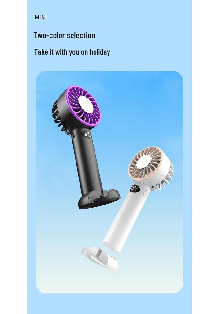 2026 New Model USB-Powered 5-Speed Portable Handheld and Desktop Semiconductor Refrigeration Mini Fan for Outdoor Use