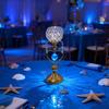 European Iron Crystal Candelabra: Heart-Shaped Metal Ornament for Candlelit Dinners & Home Decor