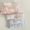 Damen Vintage Blumen- und Vichy-Muster Geldbörse - Lässige kleine tragbare Münzbörse geeignet für, & Damen, für Bargeld, Karten, Schlüssel