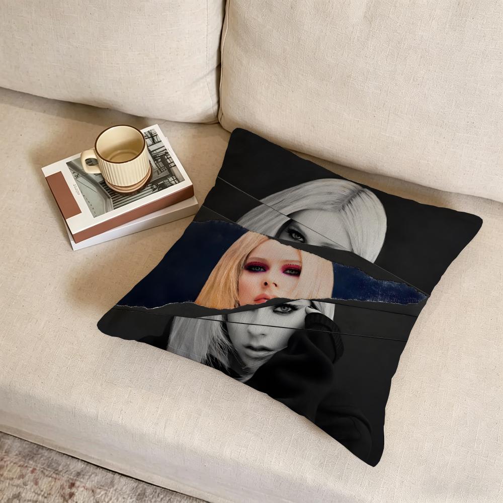 A-Avril Lavigne Cushion Cover Fabric Soft Furnishing,Pillowcase, Cushion Cover, Sofa Pillow, Home Decoration