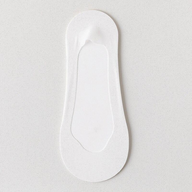Summer Ultra-thin Breathable Sock Slippers Solid Color Ice Silk Low Cut Boat Socks Silicone Anti-slip Invisible No Show Socks